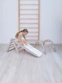 Pikler-Dreieck Set aus 4 Teilen: Indoor-Spielplatzbogen und Dreieck-Klettergerüst, Montessori-Toddler-Spielgymnastik